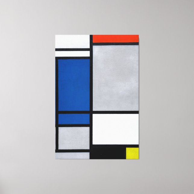 LIENZO MONDRIAN - COMPOSICIÓN CON ROJO, AZUL, NEGRO 1921 (Anverso)