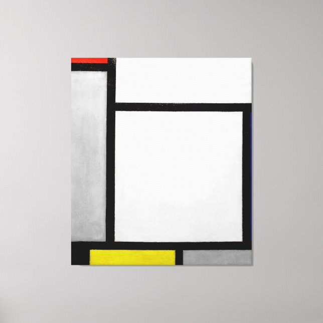 LIENZO MONDRIAN - COMPOSICIÓN CON ROJO, AZUL, NEGRO 1921 (Anverso)