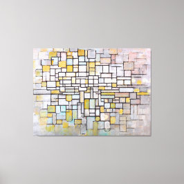 LIENZO MONDRIAN - COMPOSICIÓN EN AZUL, GRIS Y ROSA - 1913