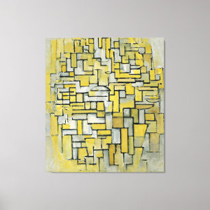 LIENZO MONDRIAN - COMPOSICIÓN EN MARRÓN Y GRIS - 1913 -