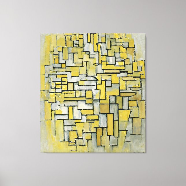 LIENZO MONDRIAN - COMPOSICIÓN EN MARRÓN Y GRIS - 1913 - (Anverso)