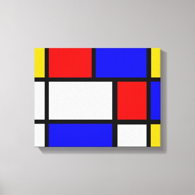 Lienzo Mondrian estilo (Anverso)