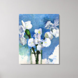 Lienzo Mondrian - Irises blancos