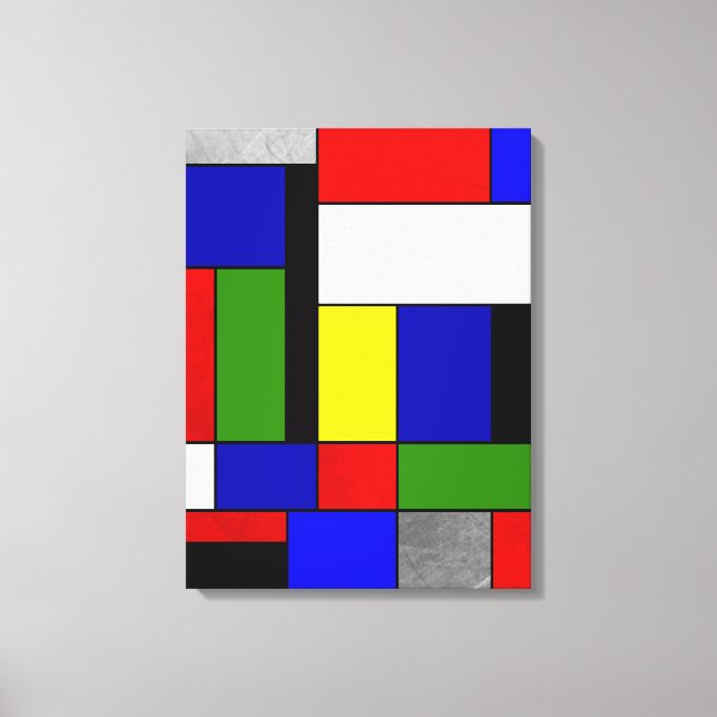 Lienzo Mondrian No. 4 (Anverso)