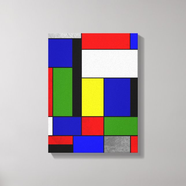 Lienzo Mondrian No. 4 (Anverso)