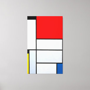 Lienzo MONDRIAN - TABLEAU I - Comp. con gran avión rojo