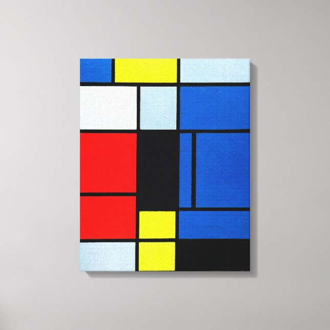 Lienzo MONDRIAN - TABLEAU Nº I - 1921-25 - De Stijl - (Anverso)