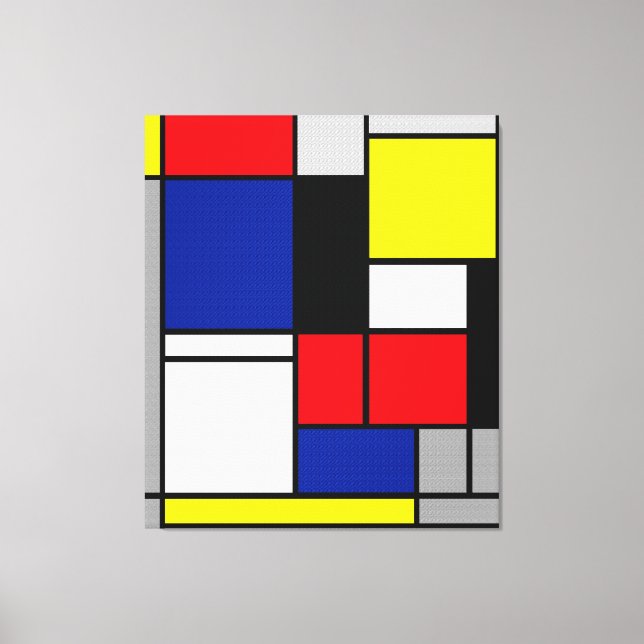 Lienzo MONDRIAN - TABLEAU Nº II - 1921-25 - De Stijl - (Anverso)