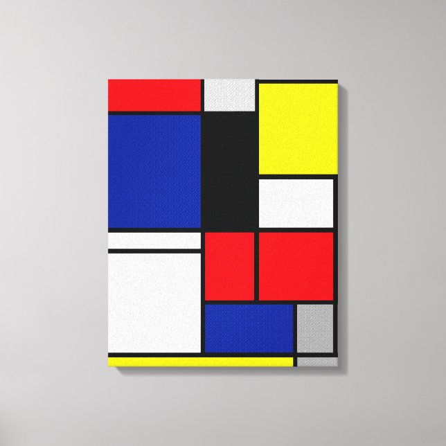 Lienzo MONDRIAN - TABLEAU Nº II - 1921-25 - De Stijl - (Anverso)