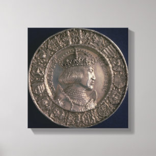 Lienzo Moneda que lleva el retrato de Charles V