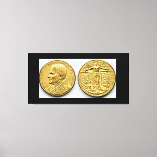 Lienzo MONEDAS DE GOLD VATICAN CON EL PAPA JOHN PAAUL ii