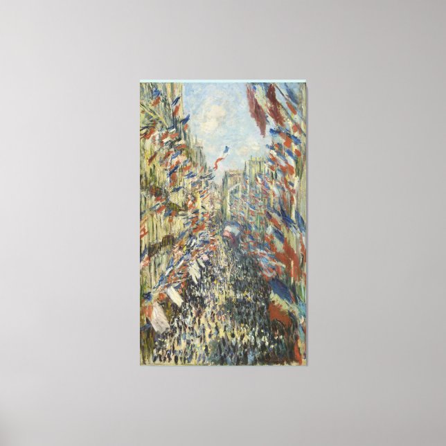Lienzo Monet 1878 La calle Montorgueil en París (Anverso)