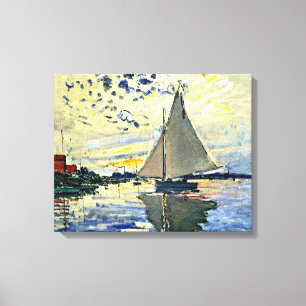 Lienzo Monet - Barco de vela en Le Petit Gennevilliers