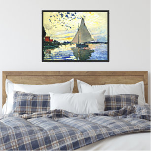 Lienzo Monet - Barco de vela en Le Petit Gennevilliers