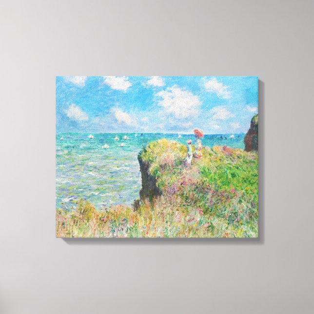 Lienzo Monet Cliff Walk en Pourville (Anverso)