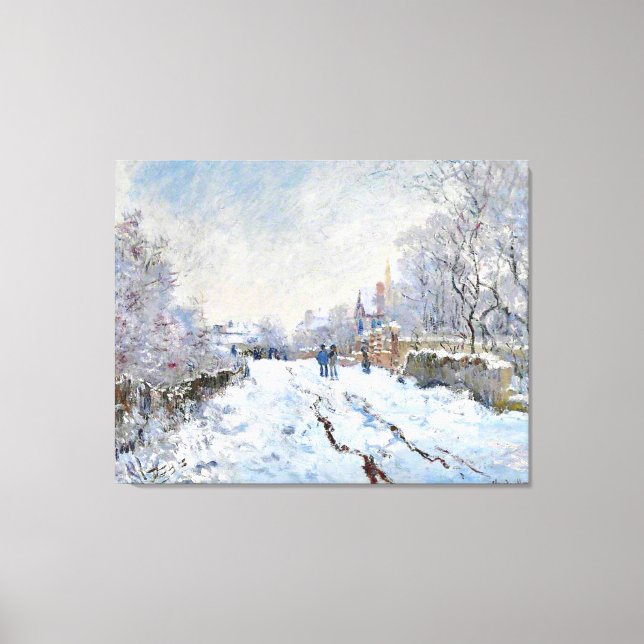 Lienzo Monet - Escena de la nieve en Argentina (Anverso)
