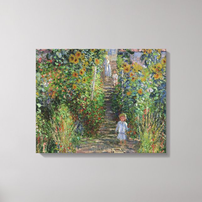 Lienzo Monet Garden Vetheuil Impresionim Pintura (Anverso)