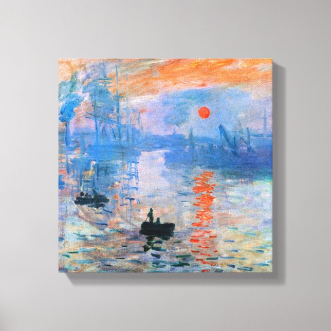 Lienzo Monet - Impresión, Sunrise, (Anverso)
