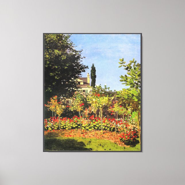 Lienzo Monet - Jardín en Flor (Anverso)