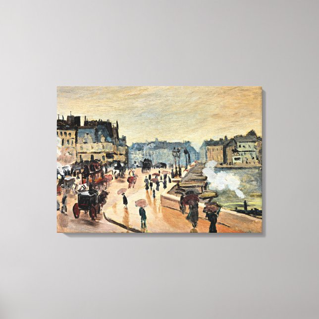 Lienzo Monet - Le Pont Neuf, pintura impresionista (Anverso)