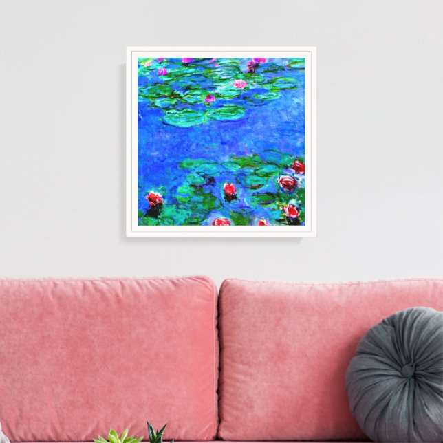 Lienzo Monet - Nenúfares, rojo, (Insitu (Sala de estar))