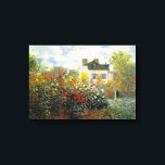 Lienzo Monet Rosa Garden<br><div class="desc">El envoltorio de lona de Monet Rosa Garden. Óleo sobre lienzo de 1883. El impresionista francés Claude Monet creó algunos de los paisajes de jardín más hermosos cerca de su casa en Giverny. Esta es una de sus primeras obras que retrata un jardín rosa por la mañana cerca de Argenteuil....</div>