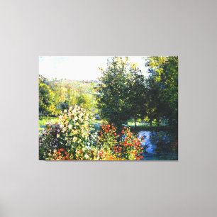 Lienzo Monet - Rosas en el jardín de Montgeron,