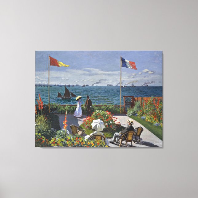 Lienzo Monet - Terraza en Sainte Adresse (Anverso)
