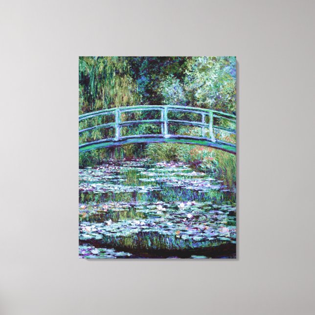 Lienzo Monet - Water Lily Pond y Puente Japonés (Anverso)