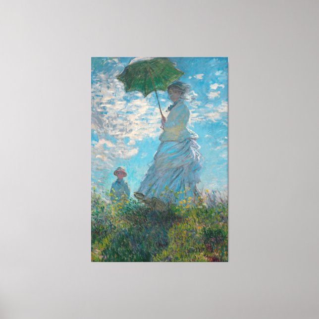 Lienzo Monet Woman con Bella Artes de Parasol (Anverso)