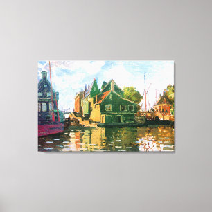 Lienzo Monet - Zaandam, pintura del canal