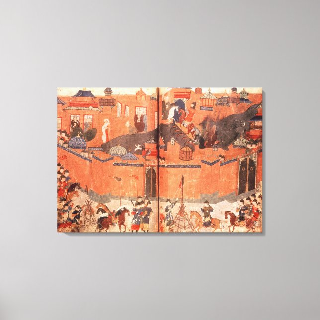 Lienzo Mongoles bajo el liderazgo de Hulagu Khan (Anverso)