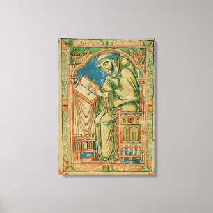 Lienzo Monje Eadwine en el trabajo sobre el manuscrito,