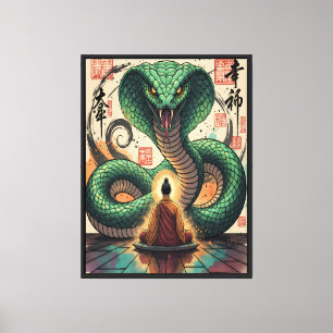 Lienzo Monje y Serpiente