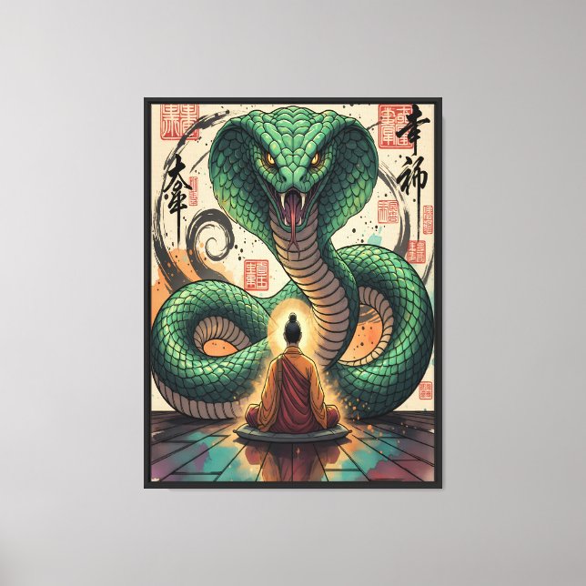 Lienzo Monje y Serpiente (Anverso)