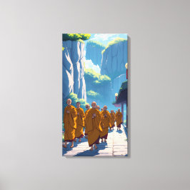 Lienzo Monjes por la Paz