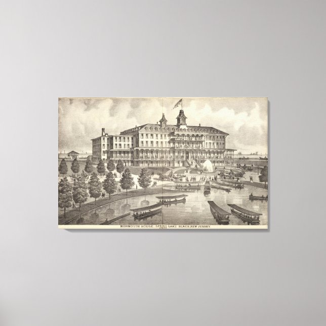 Lienzo Monmouth House, Spring Lake Beach, Nueva Jersey (Anverso)