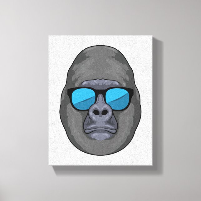 Lienzo Mono con gafas de sol (Anverso)