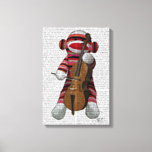 Lienzo Mono de la media y Cello