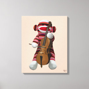 Lienzo Mono de la media y Cello