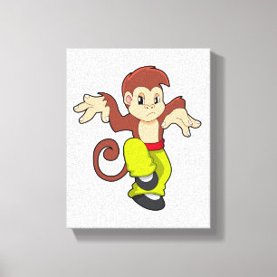 Lienzo Mono en artes marciales Kungfu