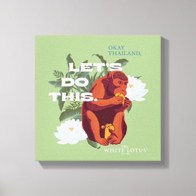 Lienzo Mono "Hagamos esto" - El Lotus blanco (Anverso)