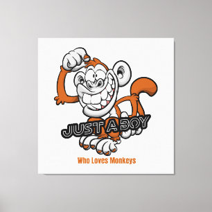 Lienzo mono sólo un niño