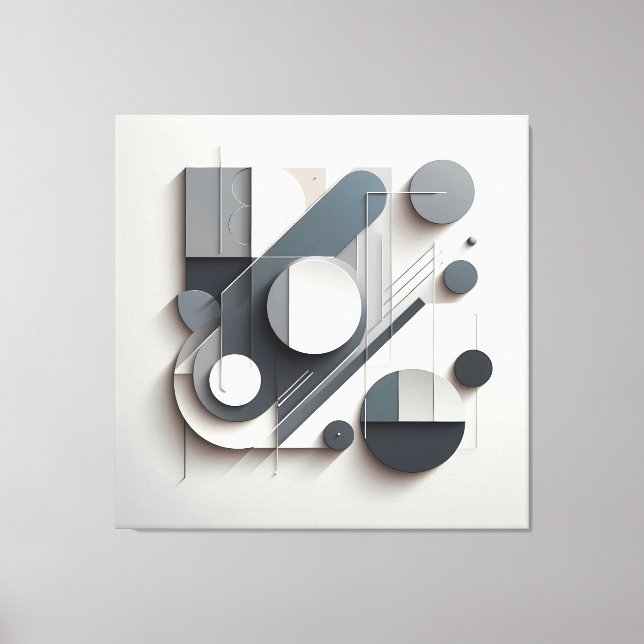 Lienzo Monochrome Dimensional Balance (Anverso)