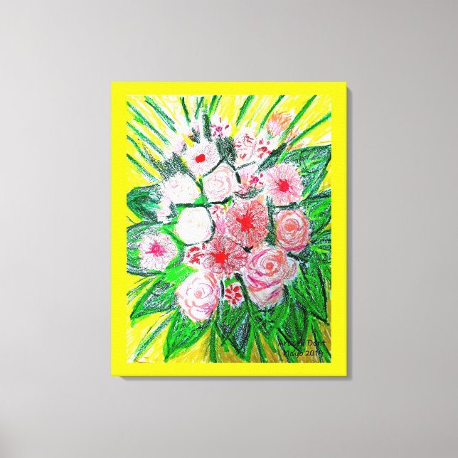 Lienzo Monocromático, Rosas, Dianthus caryophyllus,  Gerb (Anverso)