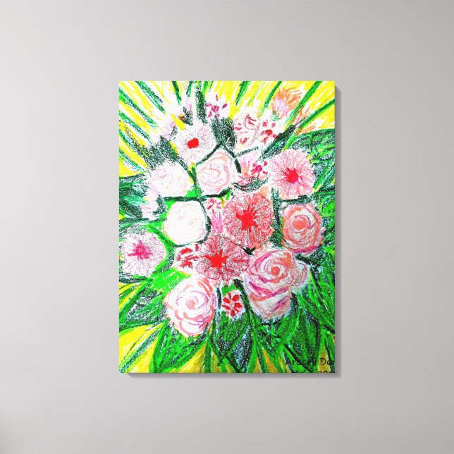 Lienzo Monocromático, Rosas, Dianthus caryophyllus, Gerb (Anverso)