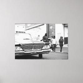 Lienzo Monocromo blanco y negro Ciudad de los Viejos Coch