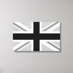 Lienzo Monocromo de la bandera/Jack de la Unión