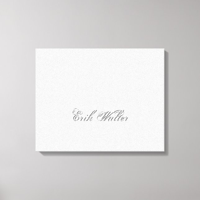 Lienzo Monograma 3d de guión minimalista (Anverso)