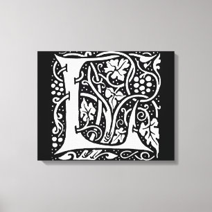 Lienzo Monograma Antiguo L Art Nouveau